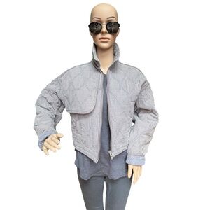 Blank Nyc Gray Quilted Crop Jacket, NWT, XS